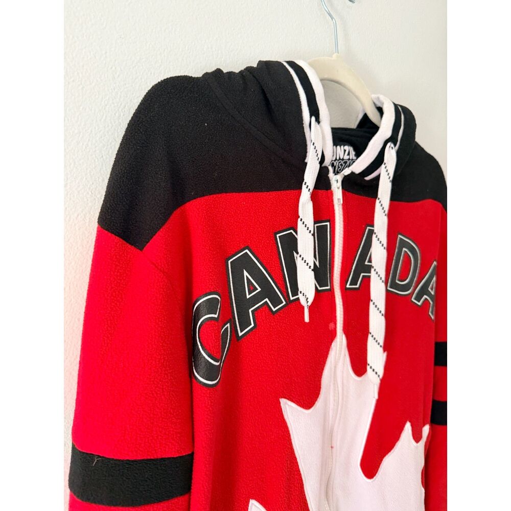 Funzie Unisex Hooded Canada Fleece Jumpsuit